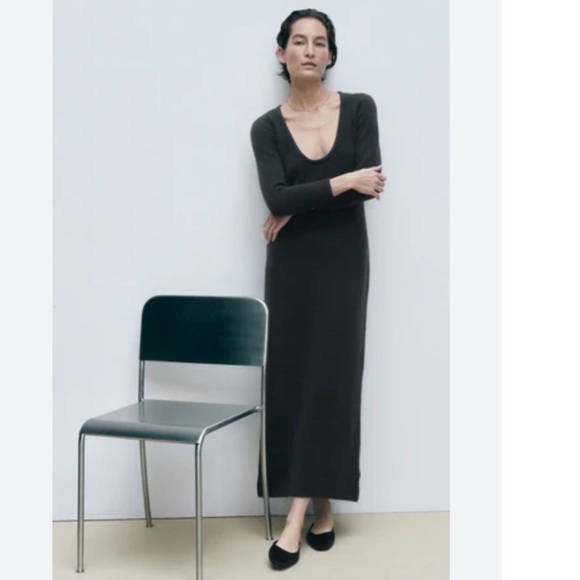 AYR Dresses & Skirts - AYR Midi Length Italian Boucle Sweater Dress The Dip Nebula Women’s Size Large